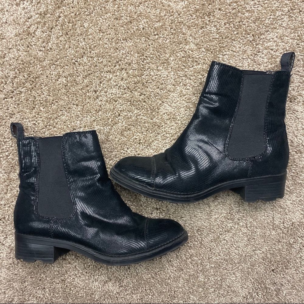👠 Calvin Klein Dominique Faux-Snakeskin Boots 8.5